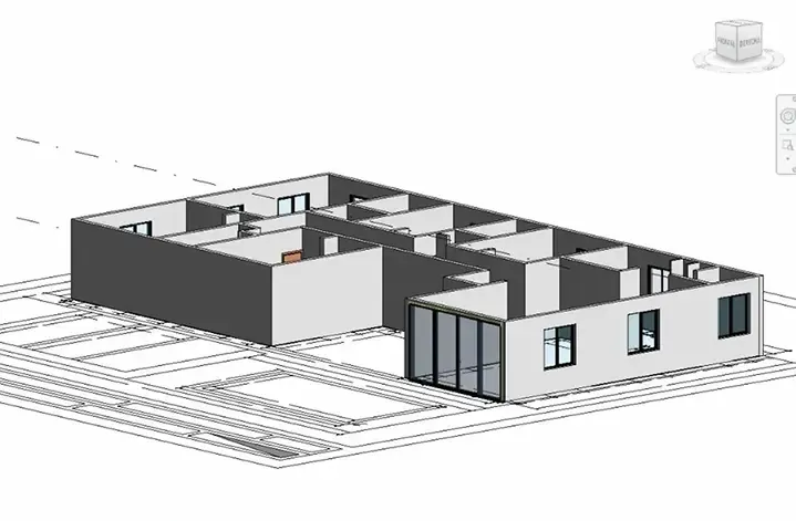 Plano arquitectonico de una casa